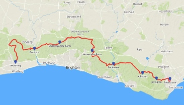 Route of the Centurion South Downs Way 50-mile Ultra 